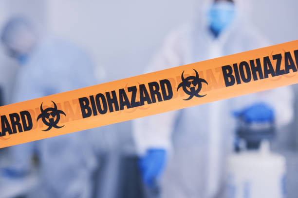 Professional Biohazard Cleanup technician working in Little Falls, MN